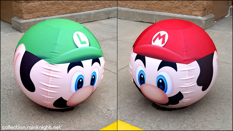 Mario and Luigi bollard coverings.
