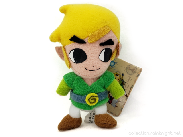 Epoch / Taito – The Legend of Zelda: Phantom Hourglass Ball Chain Mascot Plush – Green Link (Closed Mouth)