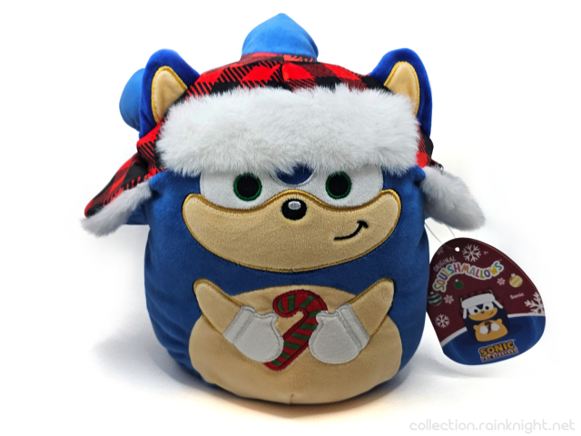 Jazwares – Squishmallows Christmas Sonic With Hat and Candy Cane 8 Inch Plush